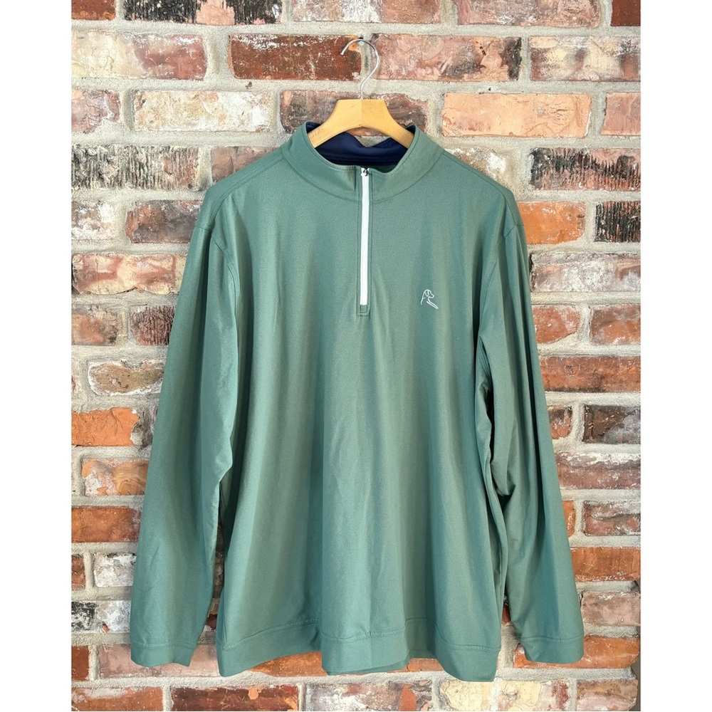 Rhoback Green 1/4 Zip Performance Golf Pullover Shirt, XXL